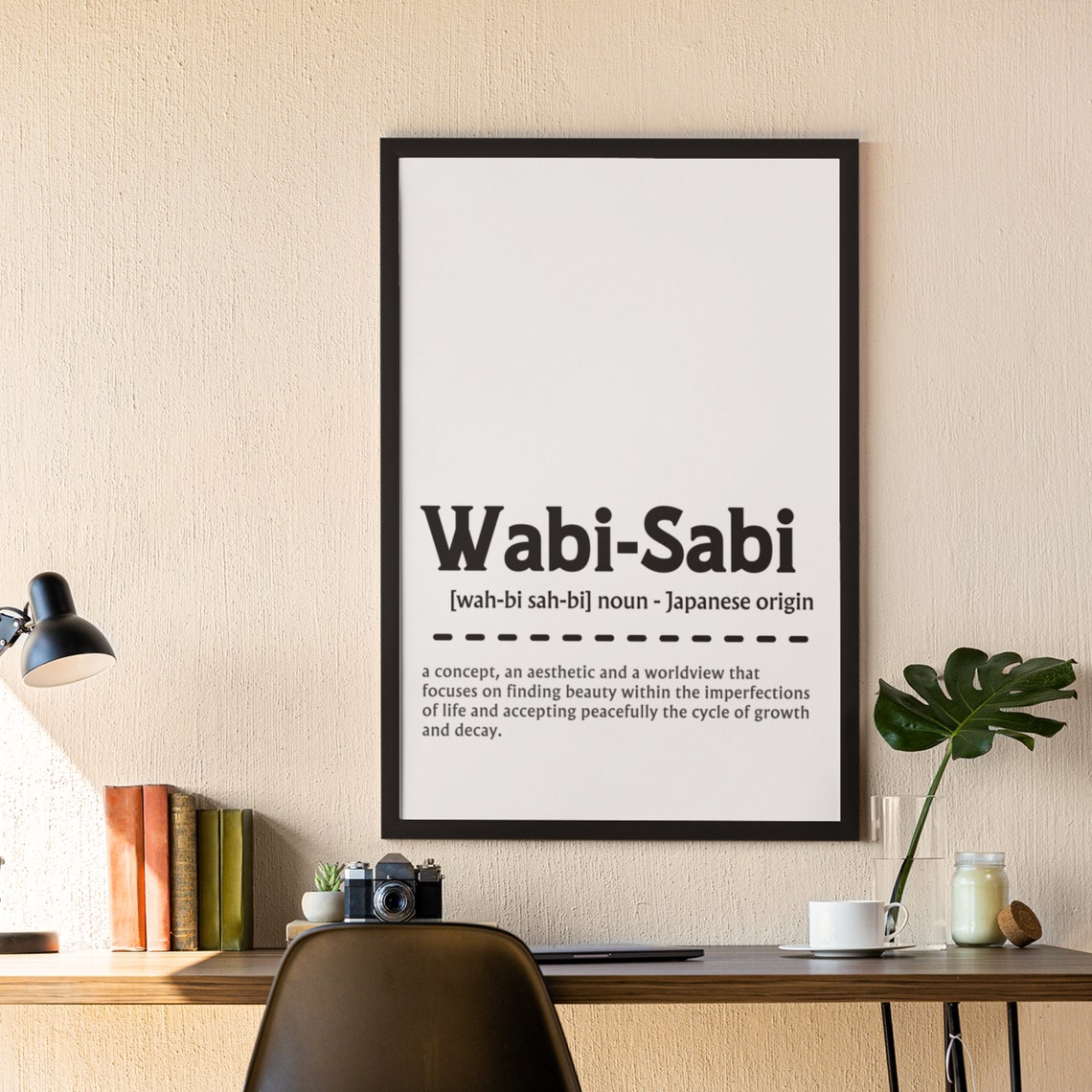 Wabi-Sabi Japanese Philosophy Dictionary Definition Quote Poster - Image 4