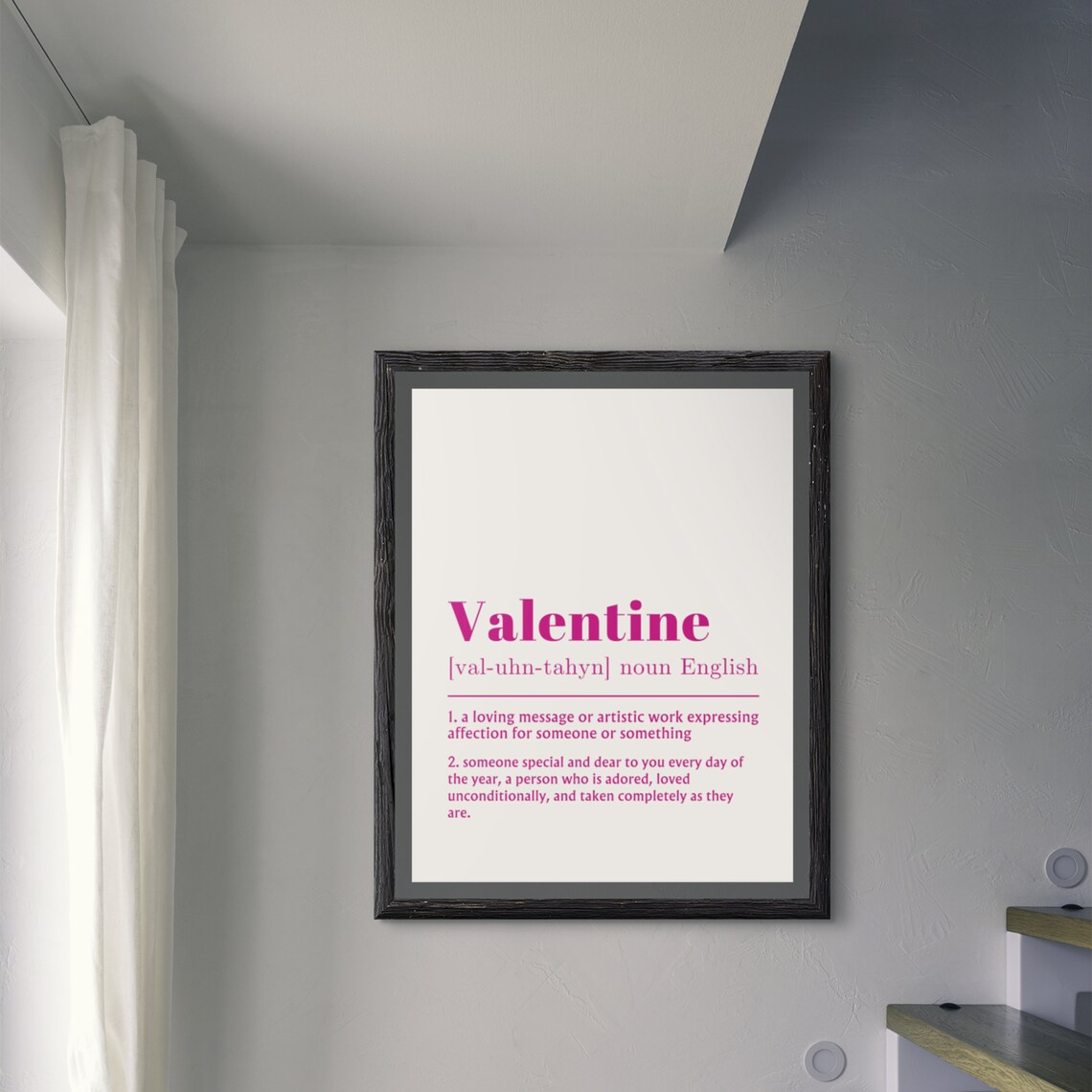 Valentine Definition Print, Pink Wall Art Poster - Image 4