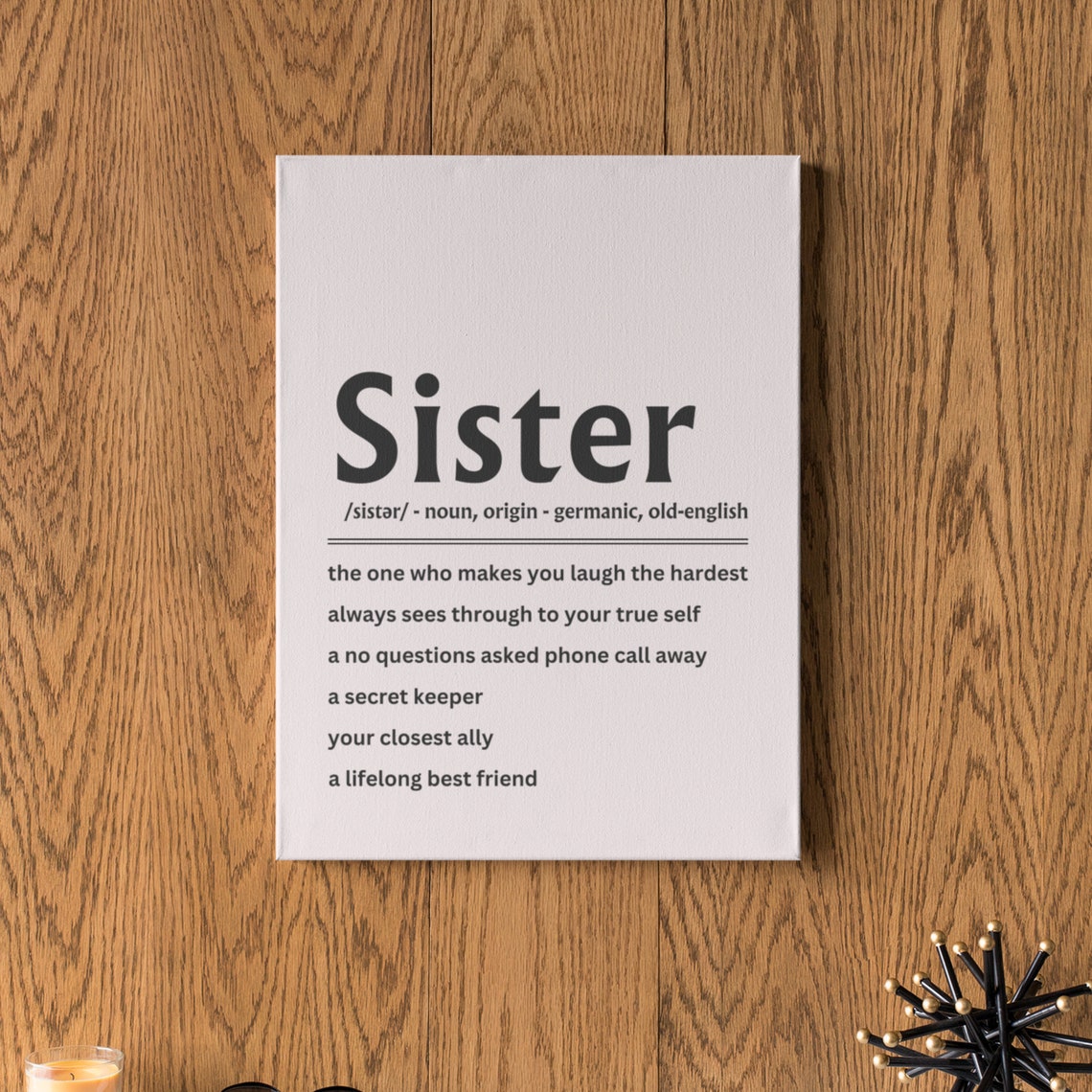 Sister Definition Dictionary Meaning Best Friend Gift Poster - Image 6