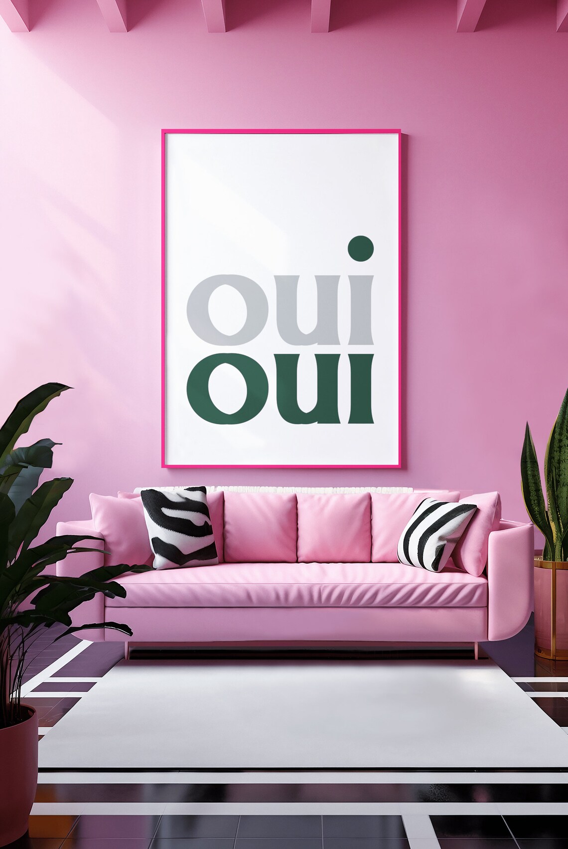 Oui Oui Toilet Bathroom Typography Poster Print - Image 9