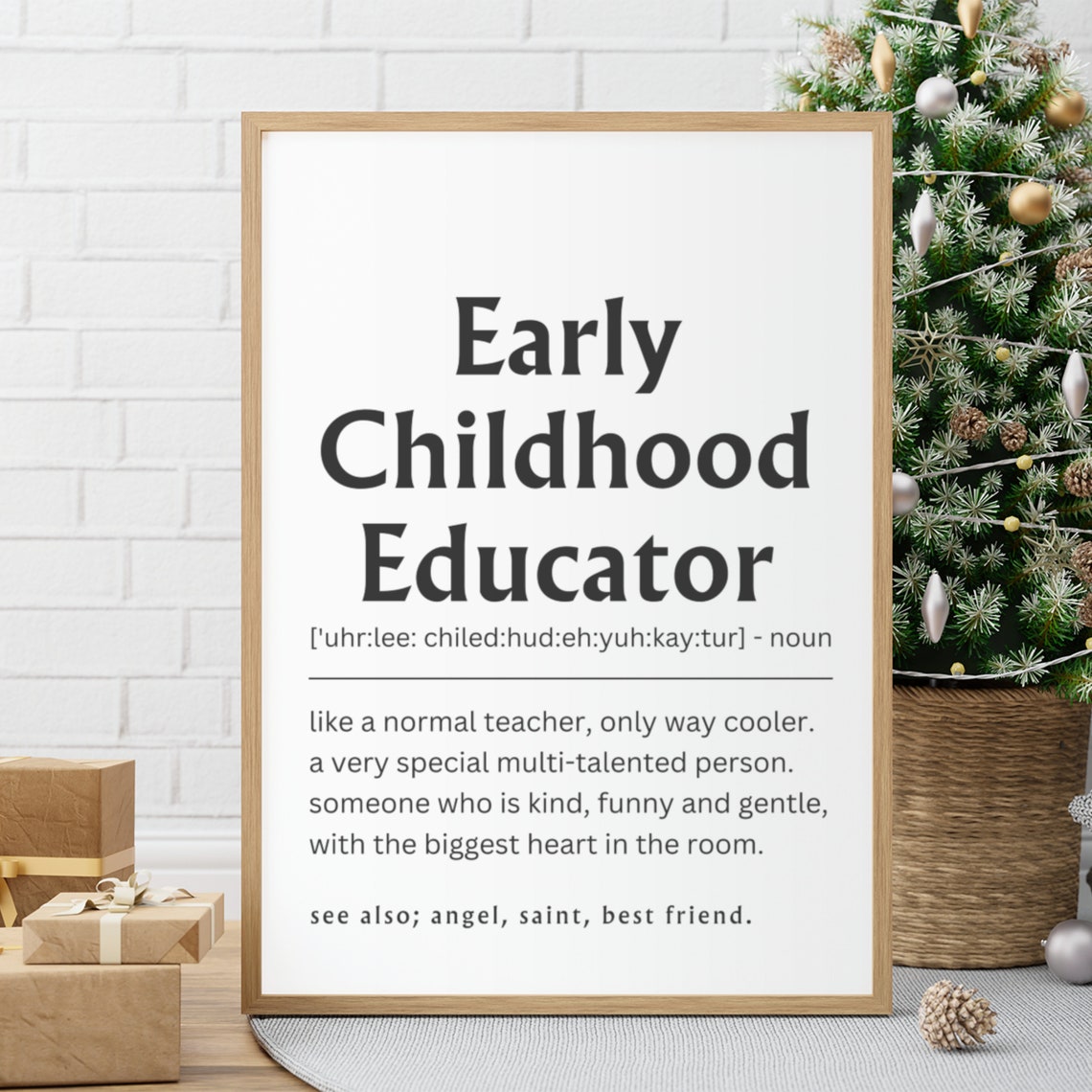 Early Childhood Educator Dictionary Definition Poster Teacher Gift - Image 4