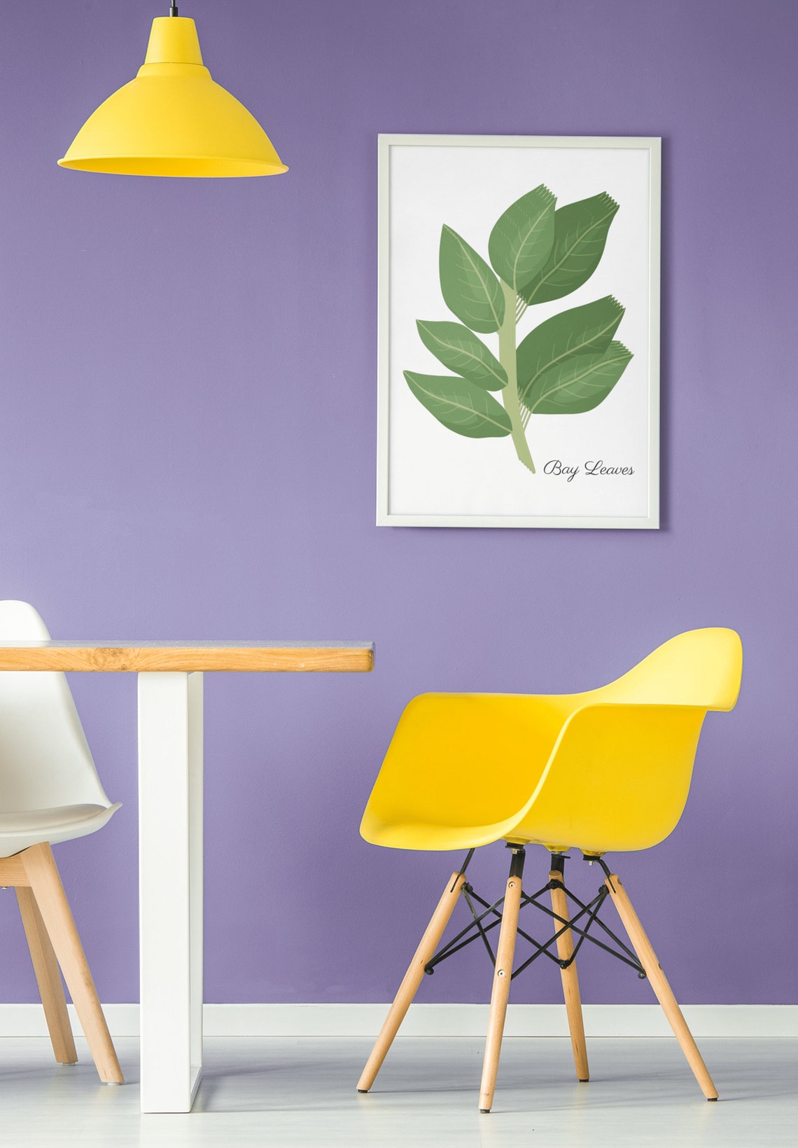 Bay Leaves Botanical Herb Kitchen Illustration Modern Green Poster - Image 6