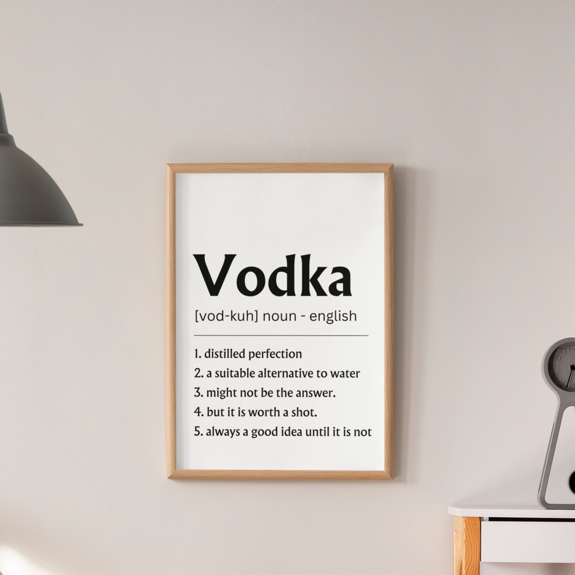Vodka Definition Funny Quote Bar Cart Home Bar Decor Gift Poster - Image 6