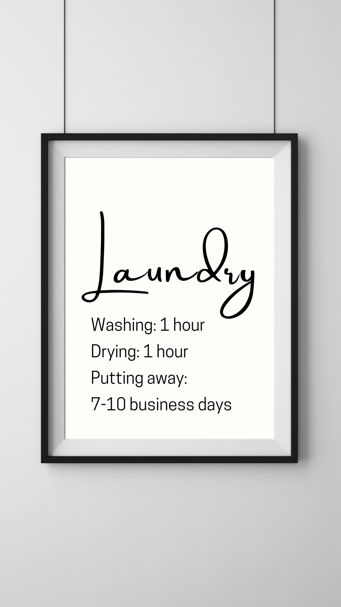 Laundry Print Laundry Room Decor Prints Funny Laundry Sign Typography Poster Wall Art Minimalist Poster Artwork - Image 2