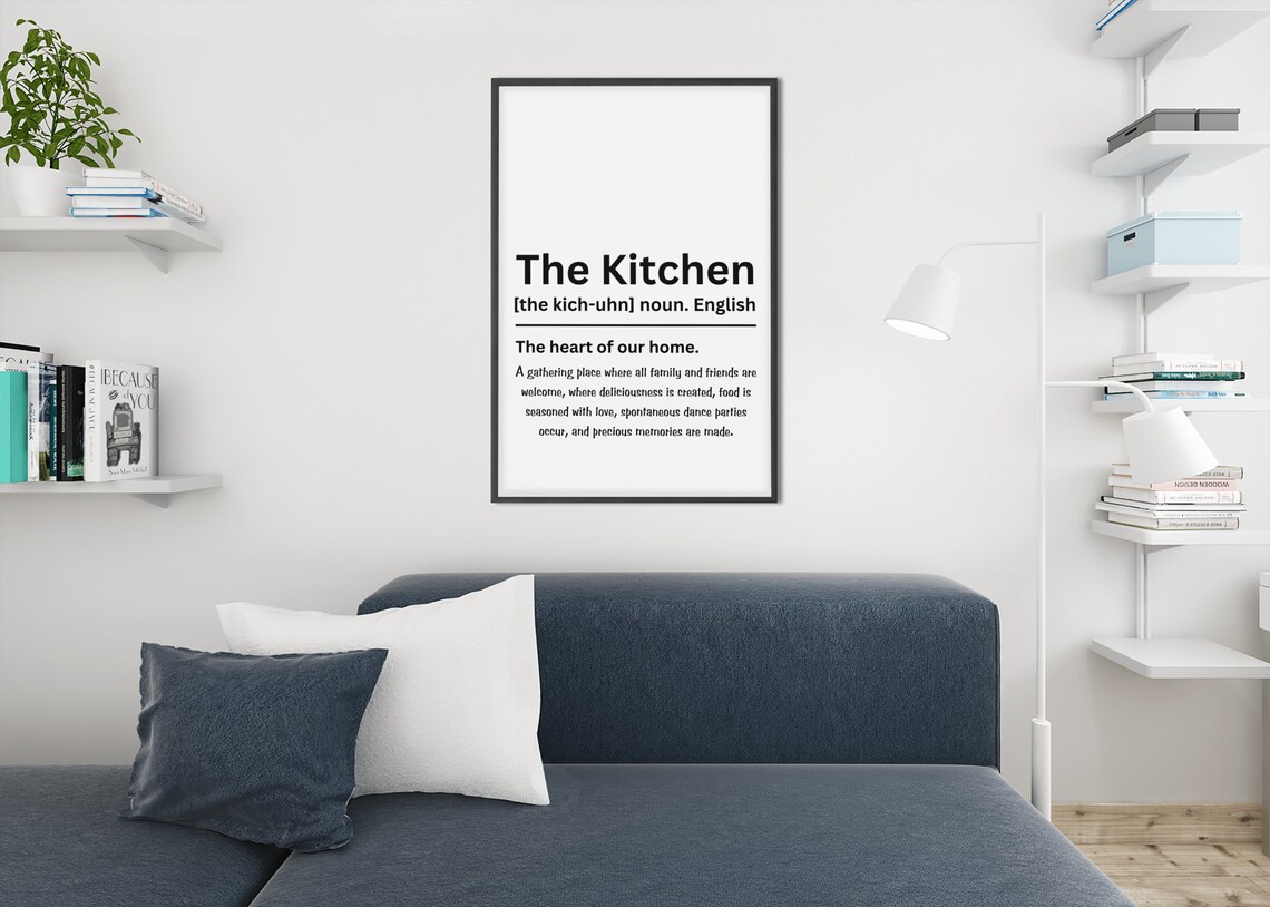 The Kitchen Dictionary Definition Poster Heart Of The Home Gift - Image 7