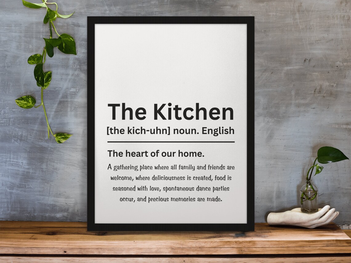 The Kitchen Dictionary Definition Poster Heart Of The Home Gift - Image 10