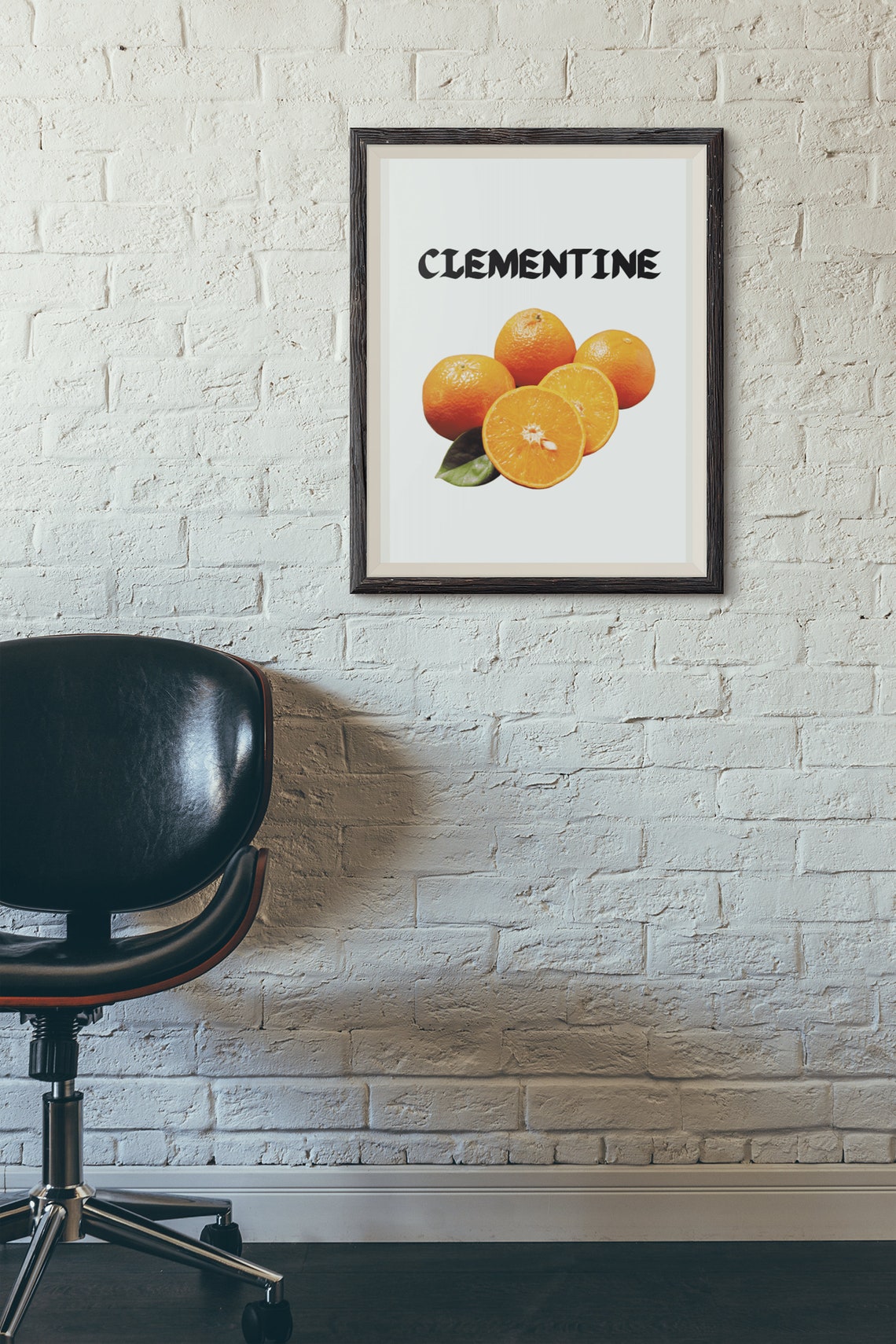Clementine Citrus Fruit Illustration Modern Kitchen Wall Decor Poster - Image 3