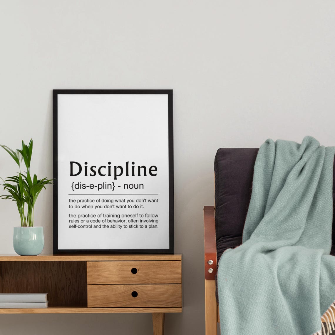 Discipline Definition Dictionary Meaning Motivational Office Poster - Image 7