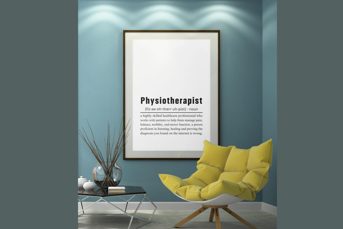 Physiotherapist Definition Art Print Physical Therapist Present For Physio Physiotherapy Graduation Artwork Gift - Image 4
