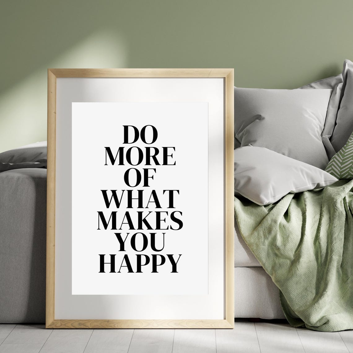 Do More Of What Makes You Happy Minimalist Happiness Quote Poster - Image 2