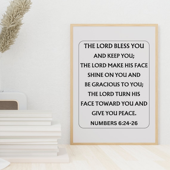 The Lord Bless You And Keep You Numbers 624 26 Bible Scripture Poster