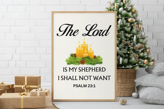Psalm 231 Bible Verse Wall Art Scripture Prints Modern Minimalist Christian Wall Art Decor Gift Poster The Lord Is My Shepherd