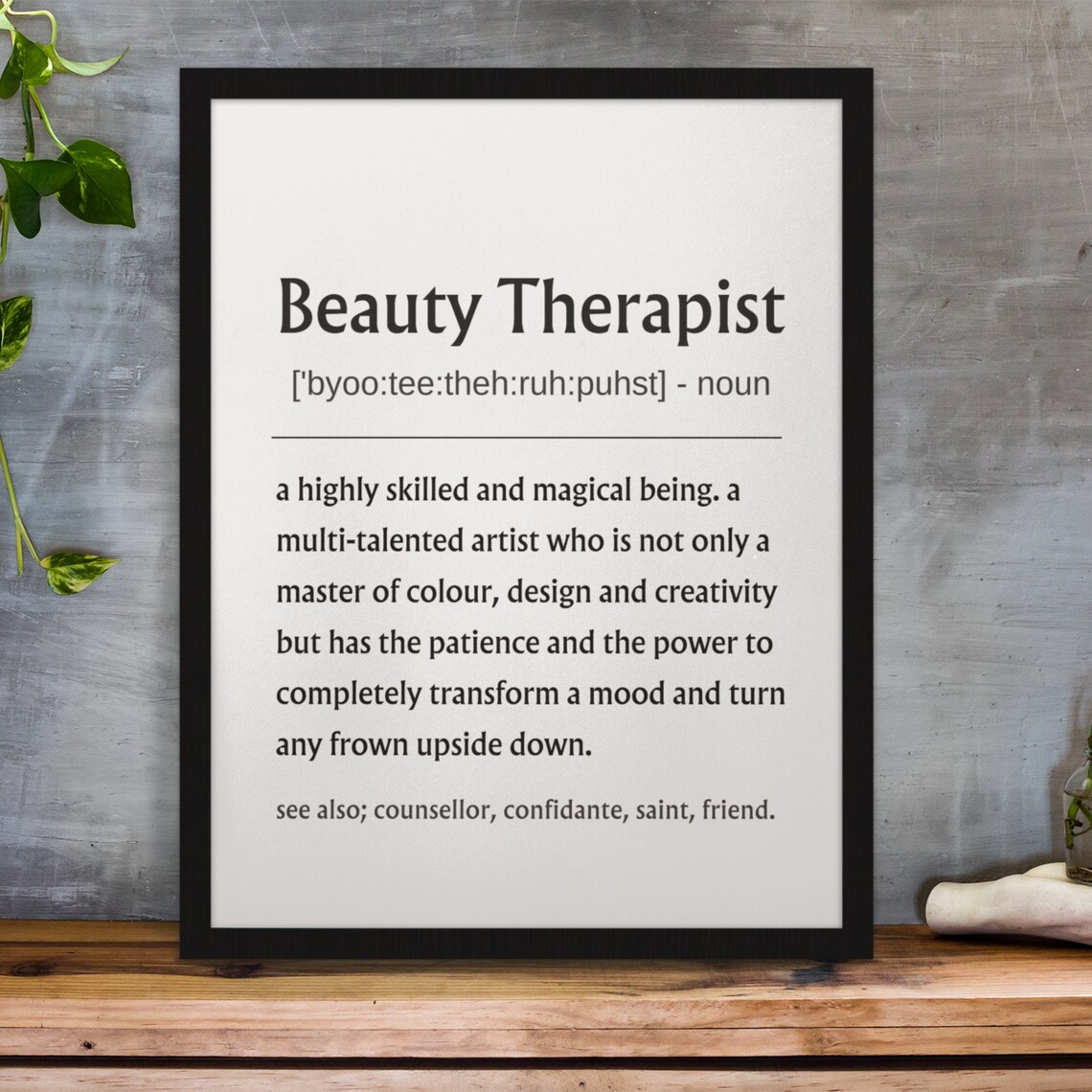 Beauty Therapist Definition Magical Artist Appreciation Poster - Image 2