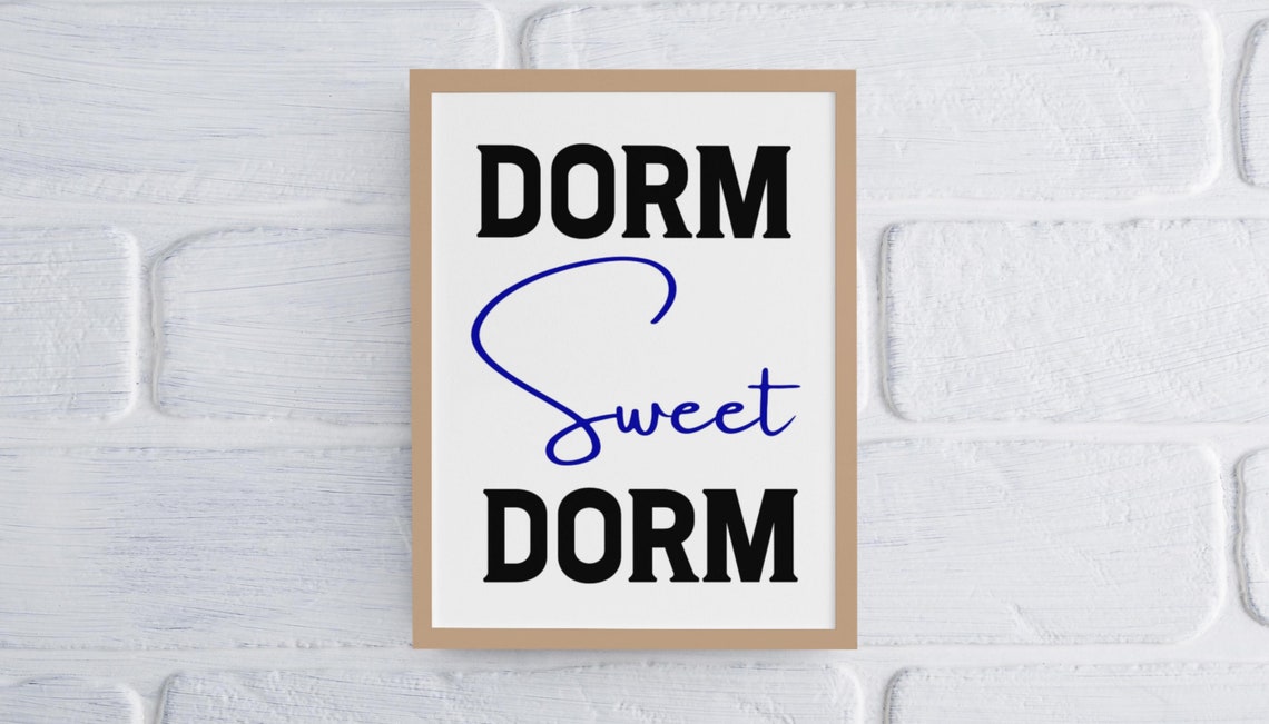 Dorm Sweet Dorm Set Of 3 Typography Prints College Dorm Room Poster - Image 3