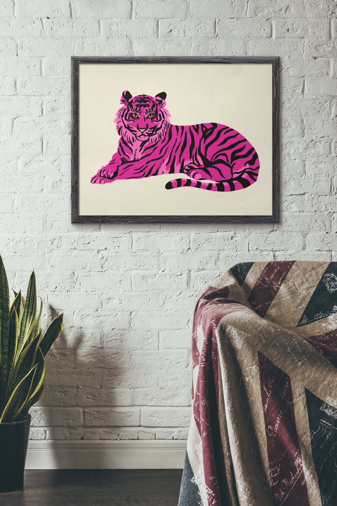 Pink Tiger Maximalist Preppy Room Dorm Wall Decor Poster Art - Image 4