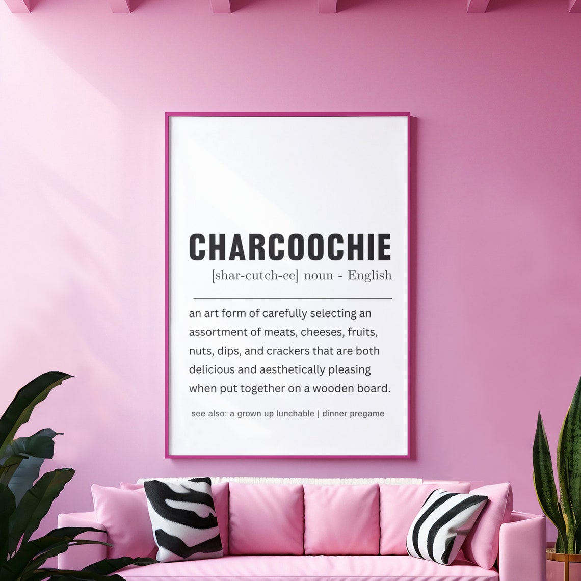 Charcoochie Definition Funny Kitchen Party Host Gift Wall Poster - Image 9