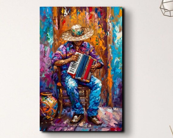 Mariachi Man Mexican Spanish Style Art Print