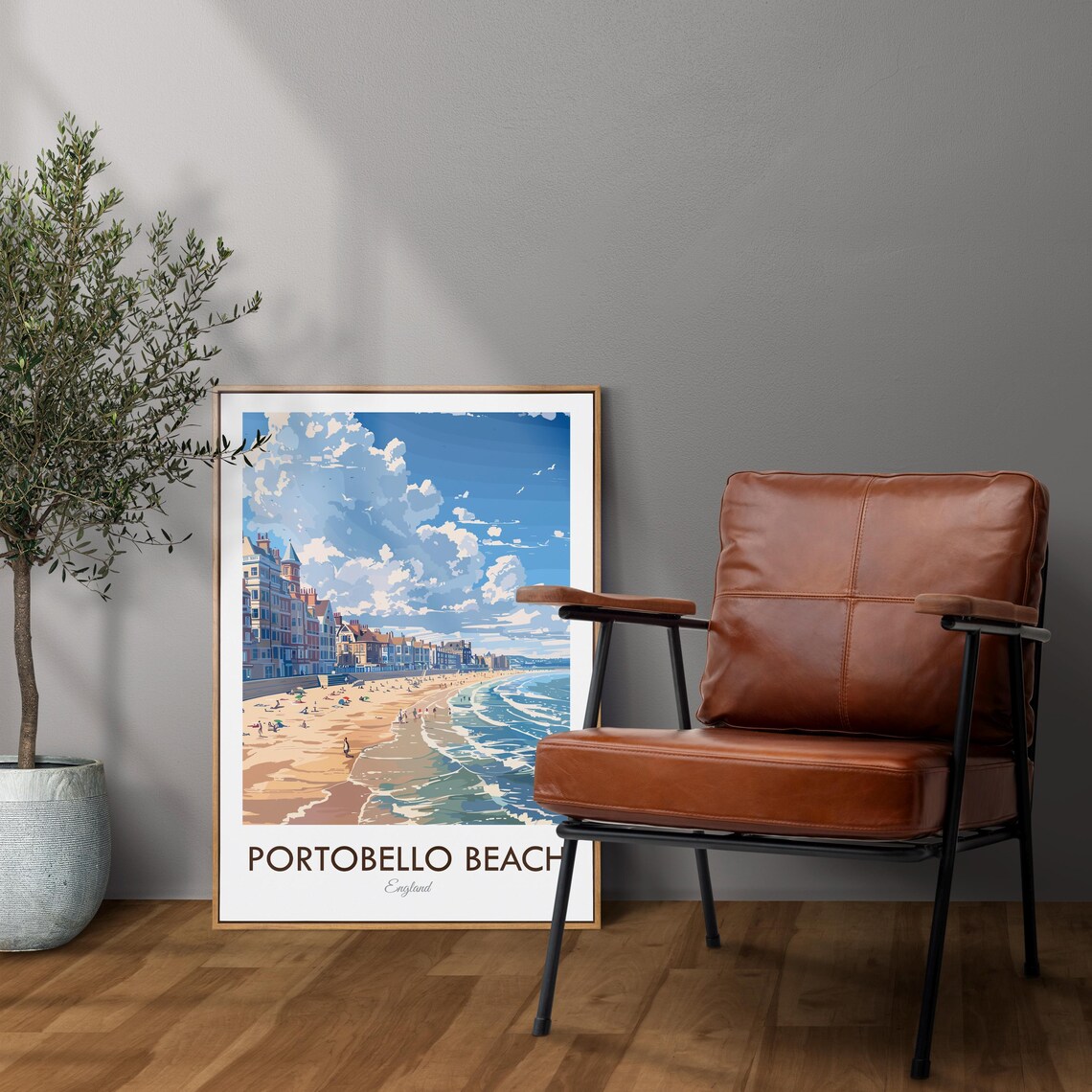 Portobello Beach Scotland Vintage Style Travel Poster - Image 2