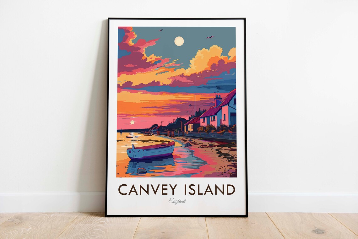 Canvey Island England Vintage Travel Poster