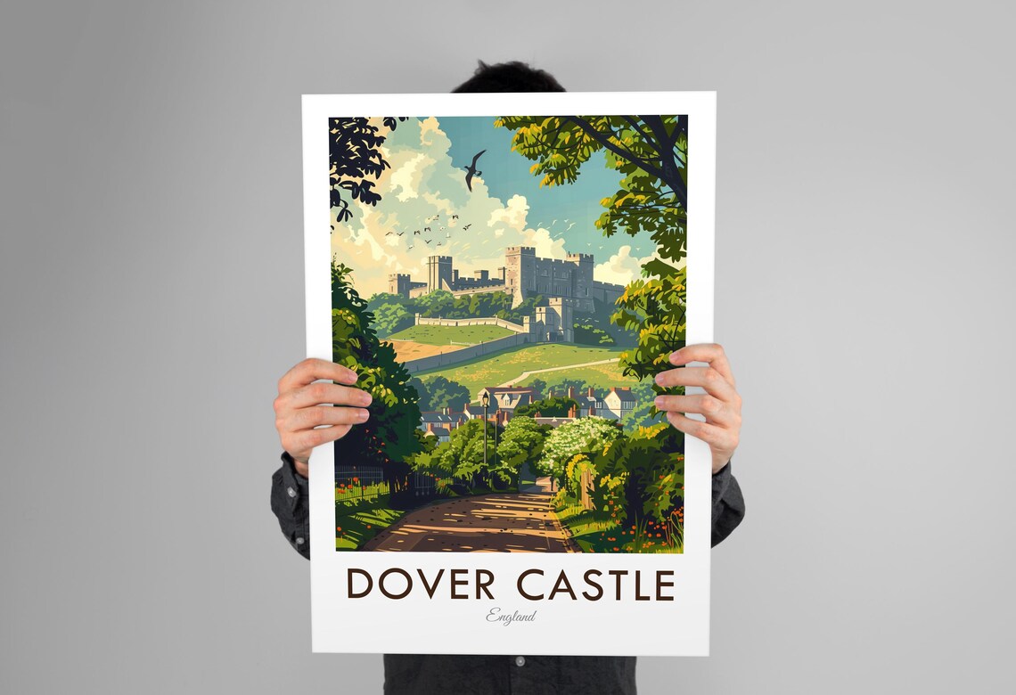 Dover Castle England Historic Fortress Vintage Travel Art Poster - Image 3
