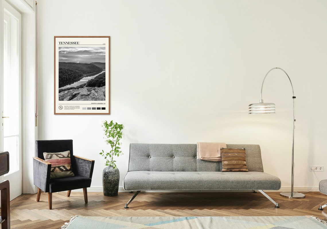 Black And White Tennessee Print Tennessee Wall Art Tennessee Poster Tennessee Photo Tennessee Poster Print Tennessee Wall Decor Usa - Image 3