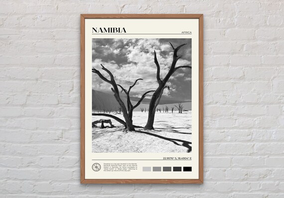 Black And White Namibia Print Namibia Wall Art Namibia Poster Namibia Photo Namibia Poster Print Namibia Wall Decor Africa Poster