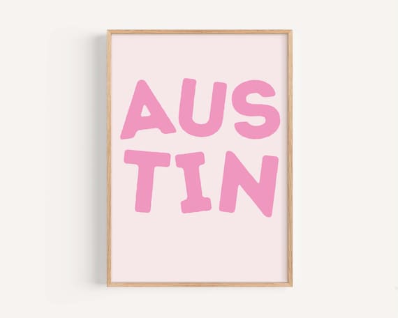 Dorm Art Print Austin Texas Skyline
