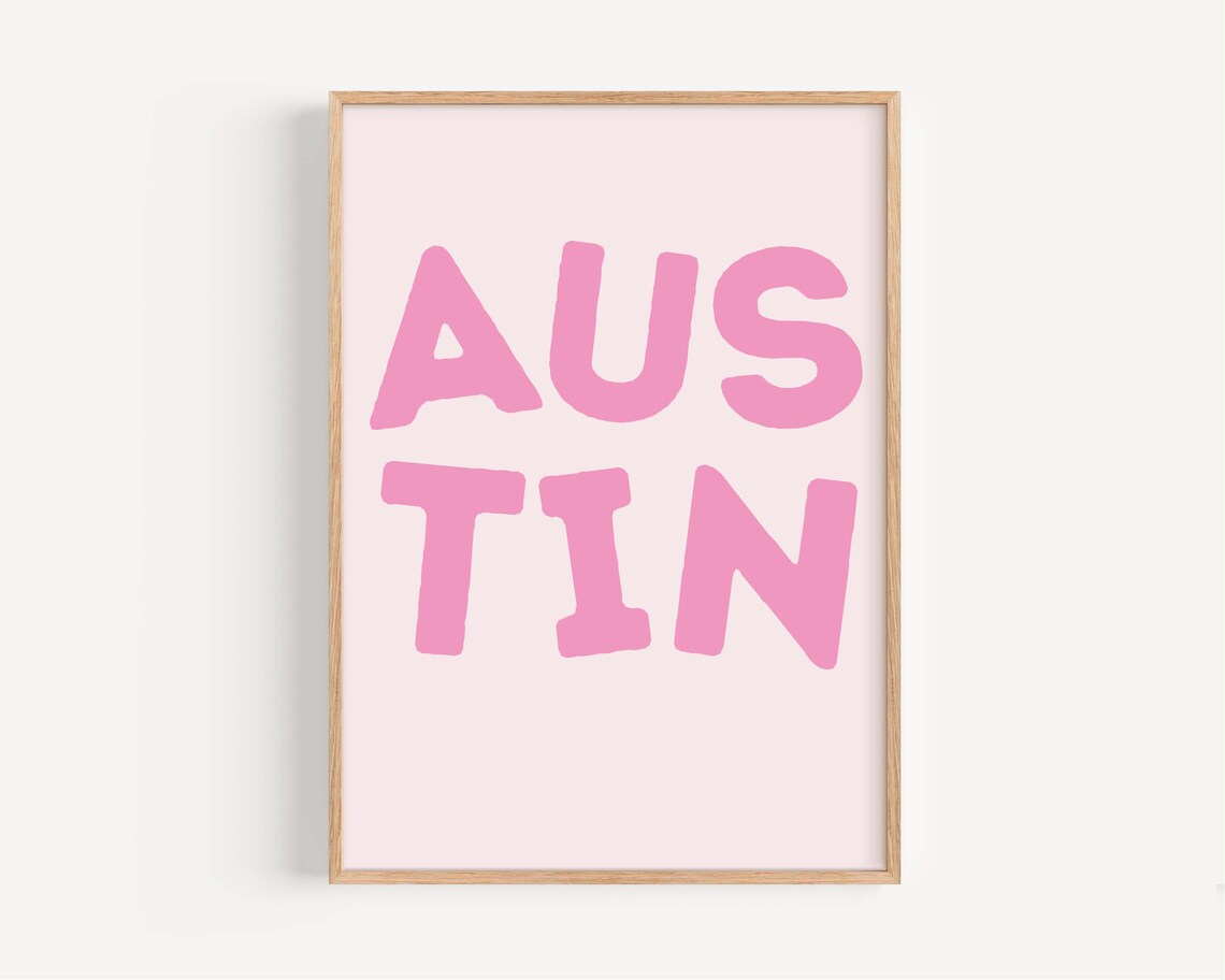 Dorm Art Print Austin Texas Skyline