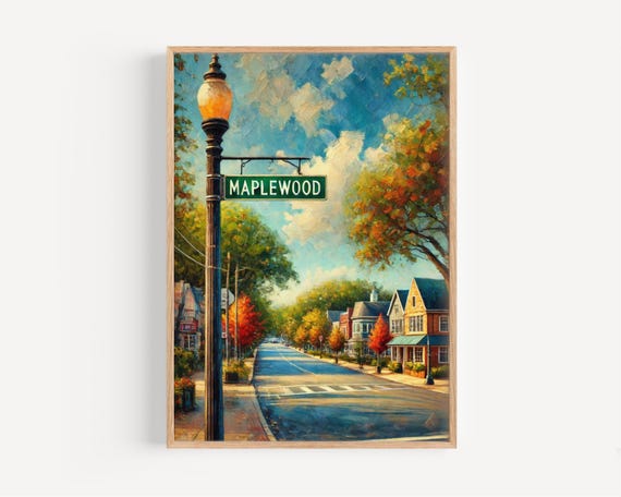 New Jersey Millburn Wall Art Travel Print Poster Gift Housewarming Decor Usa Home Office Decoration