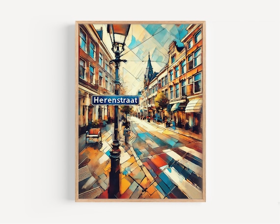 Herenstraat The Hague Historic Dutch Street Painterly Wall Art