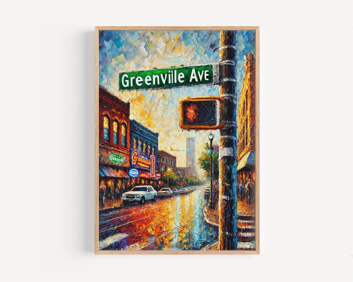 Greenville Ave Dallas Texas Street Art Print