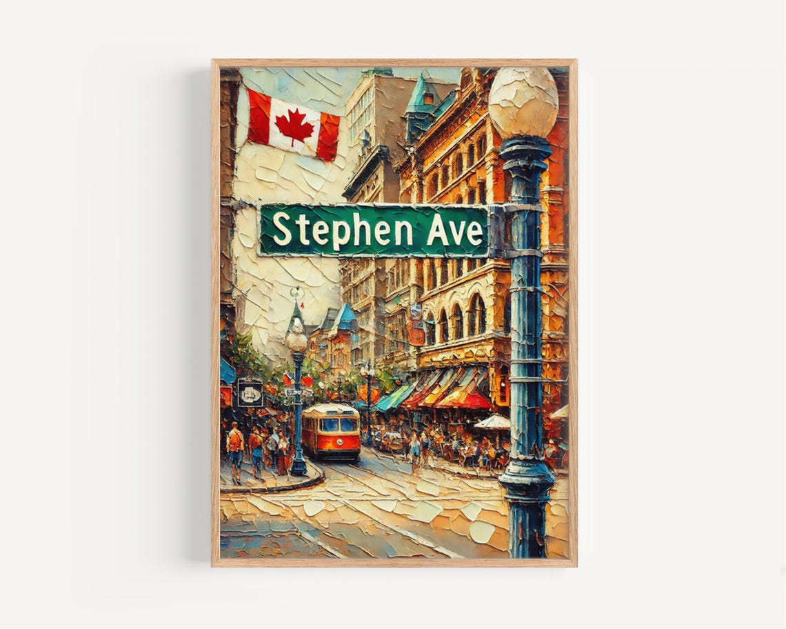 Stephen Avenue Alberta Travel Poster