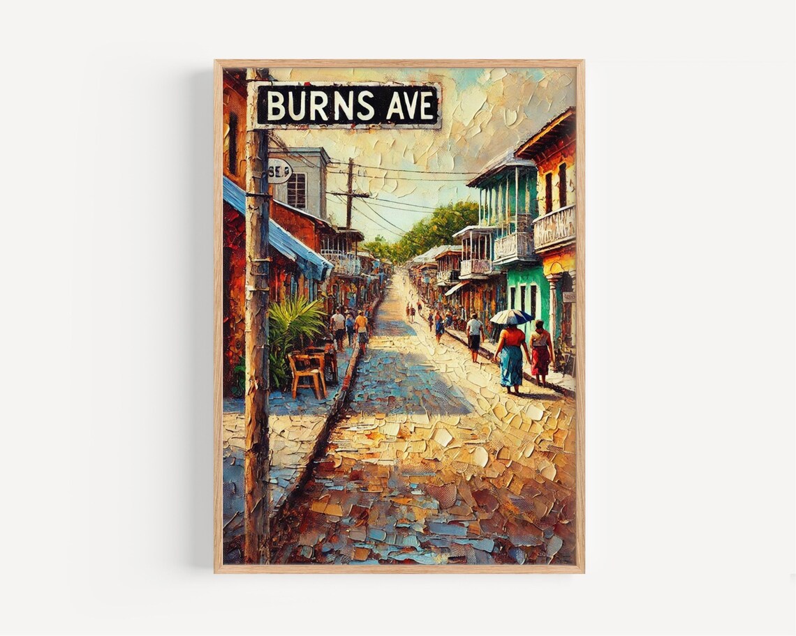 Burns Avenue, San Ignacio Belize Travel Poster