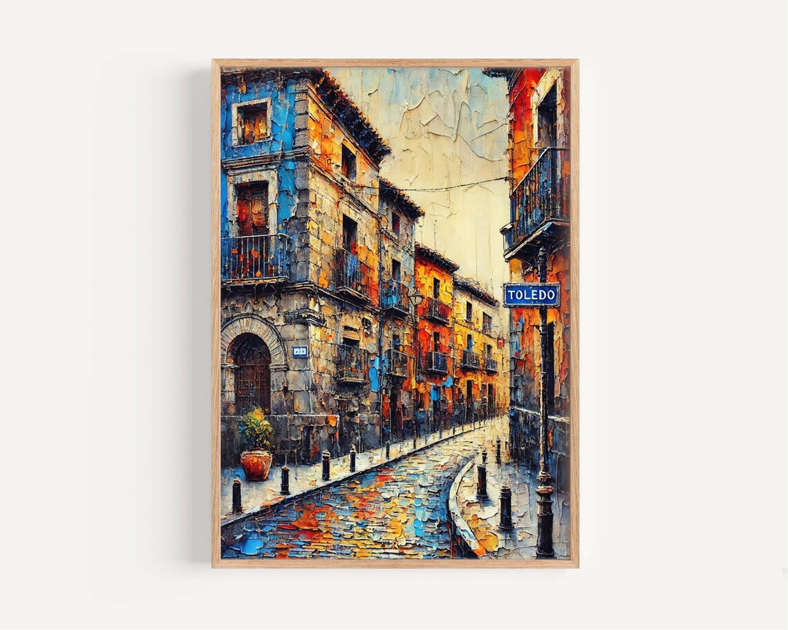 Toledo Spain Travel Poster, European City Art Print