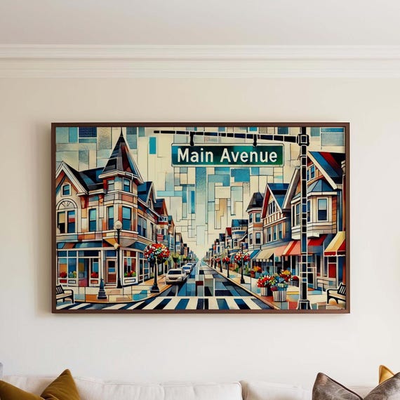 Main Avenue Ocean Grove Art Print New Jersey Travel Poster