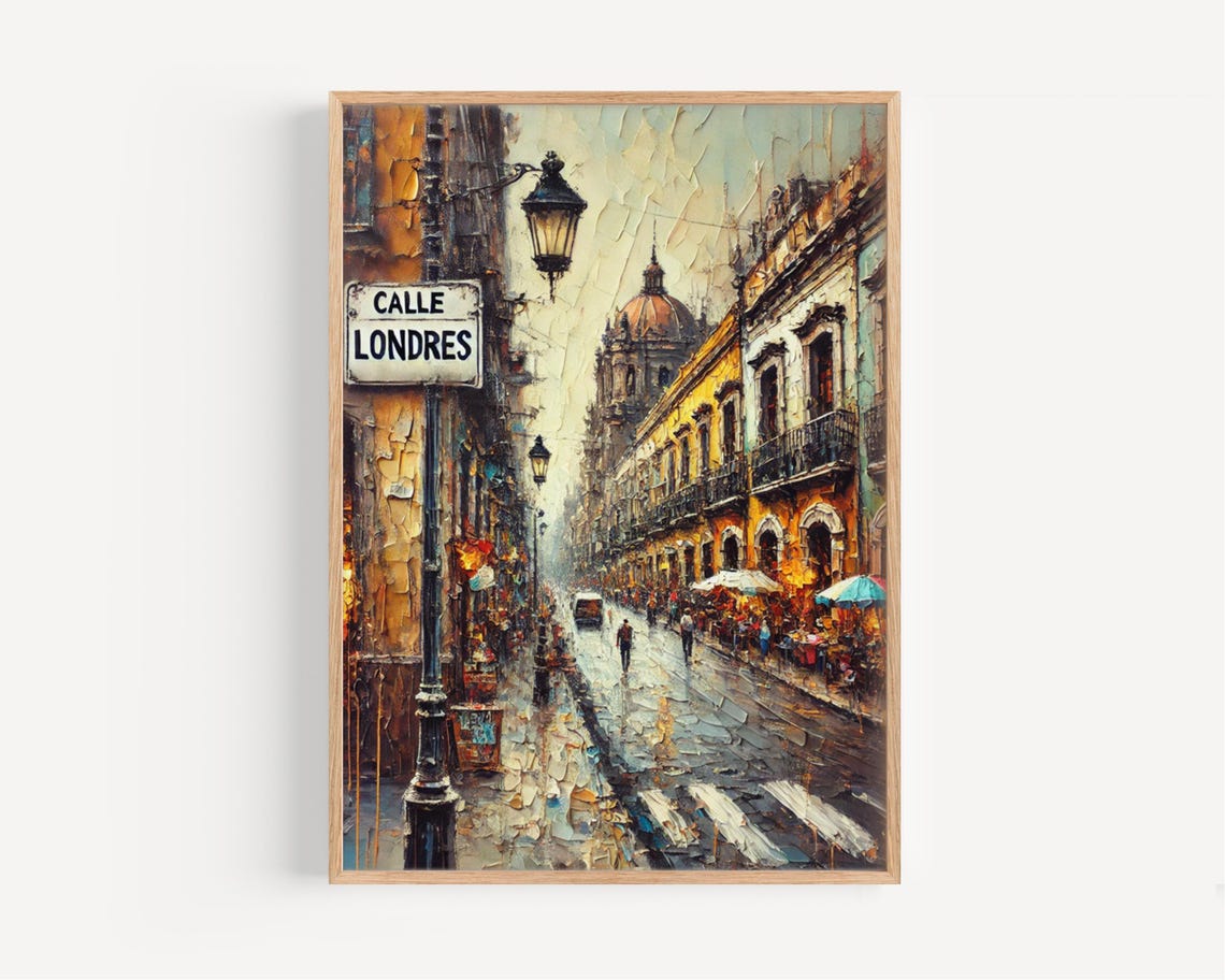 Calle Londres Mexico City Art Print Travel Poster