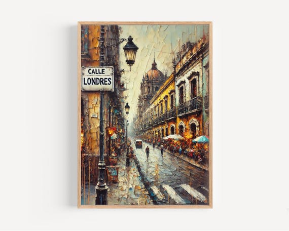 Calle Londres Mexico City Art Print Travel Poster