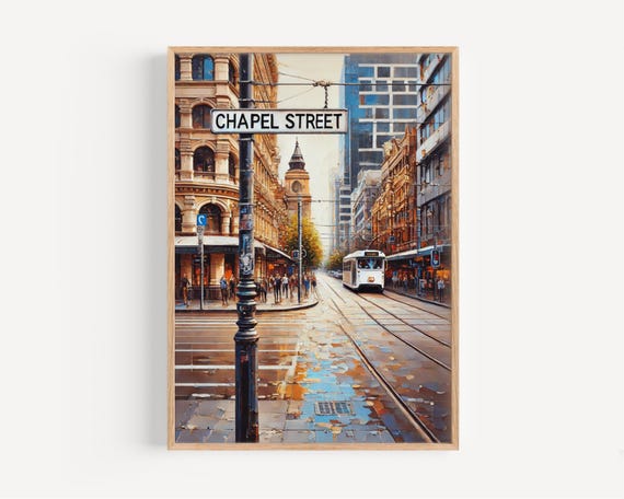 Chapel Street Melbourne Art Print Australia Travel Poster