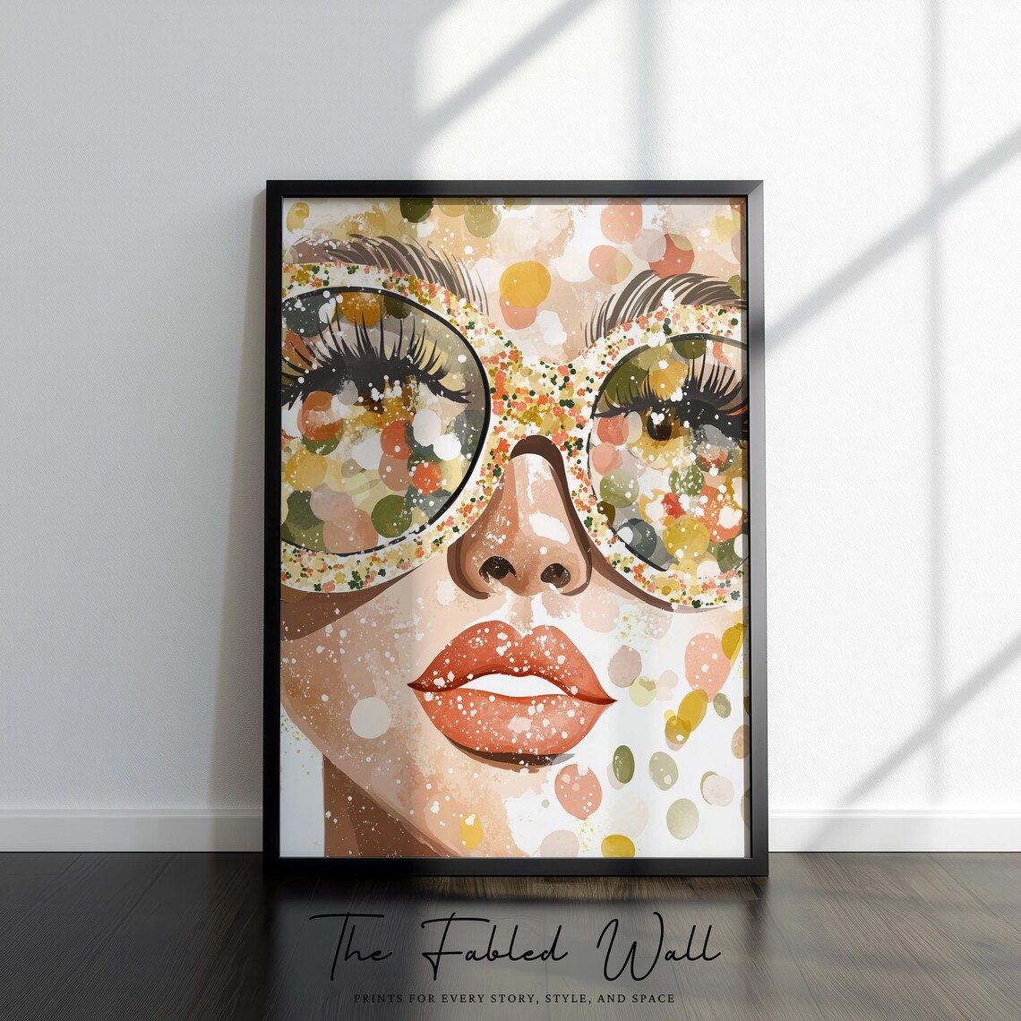Speckled Stardust Abstract Glamour Face, Pop Art