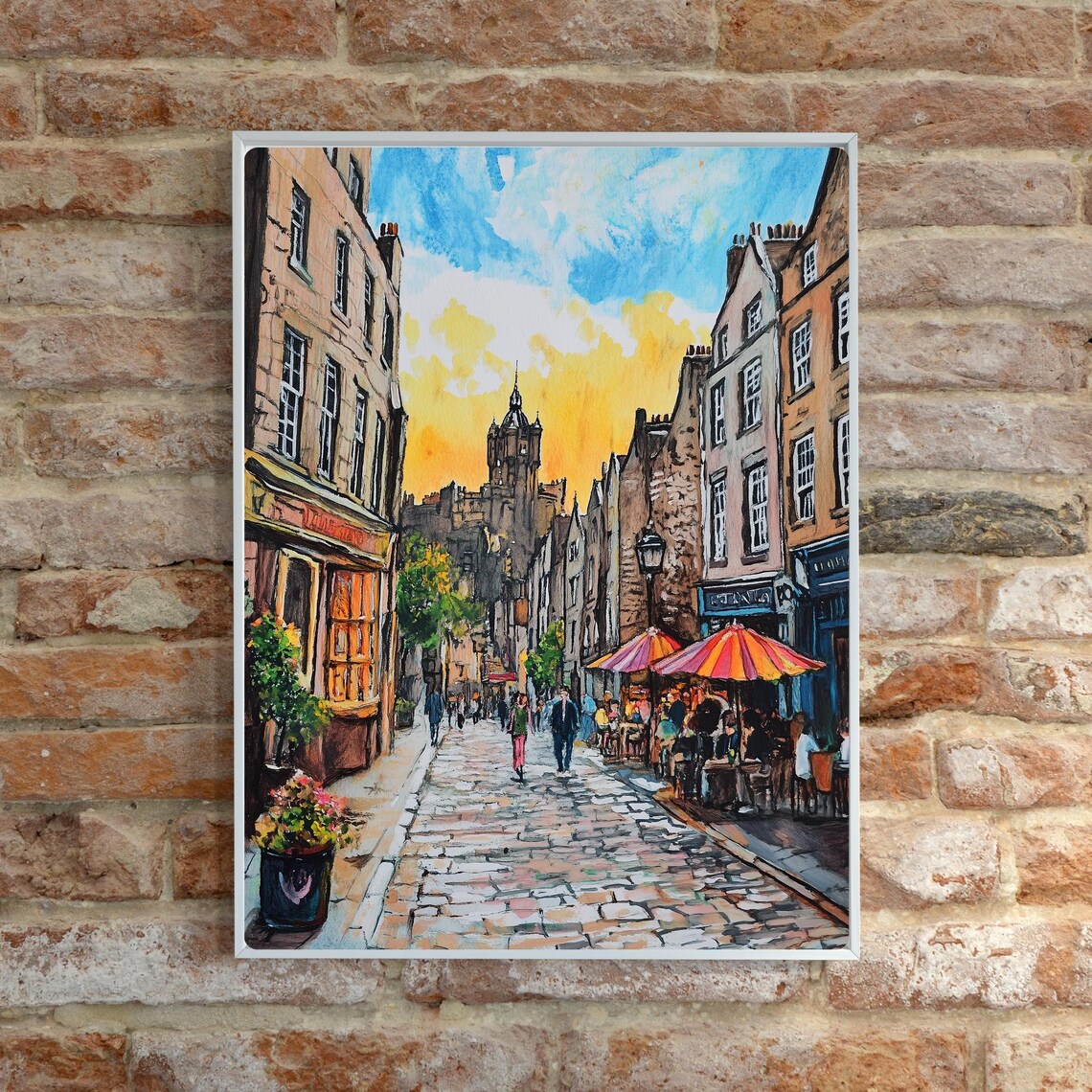 Royal Mile Edinburgh Watercolor Travel Poster - Image 5