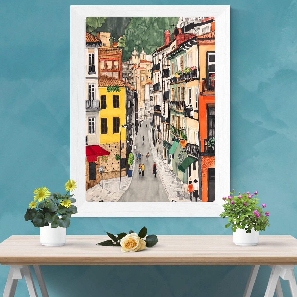 San Sebastian Gouache Art Print, Basque Country - Image 3