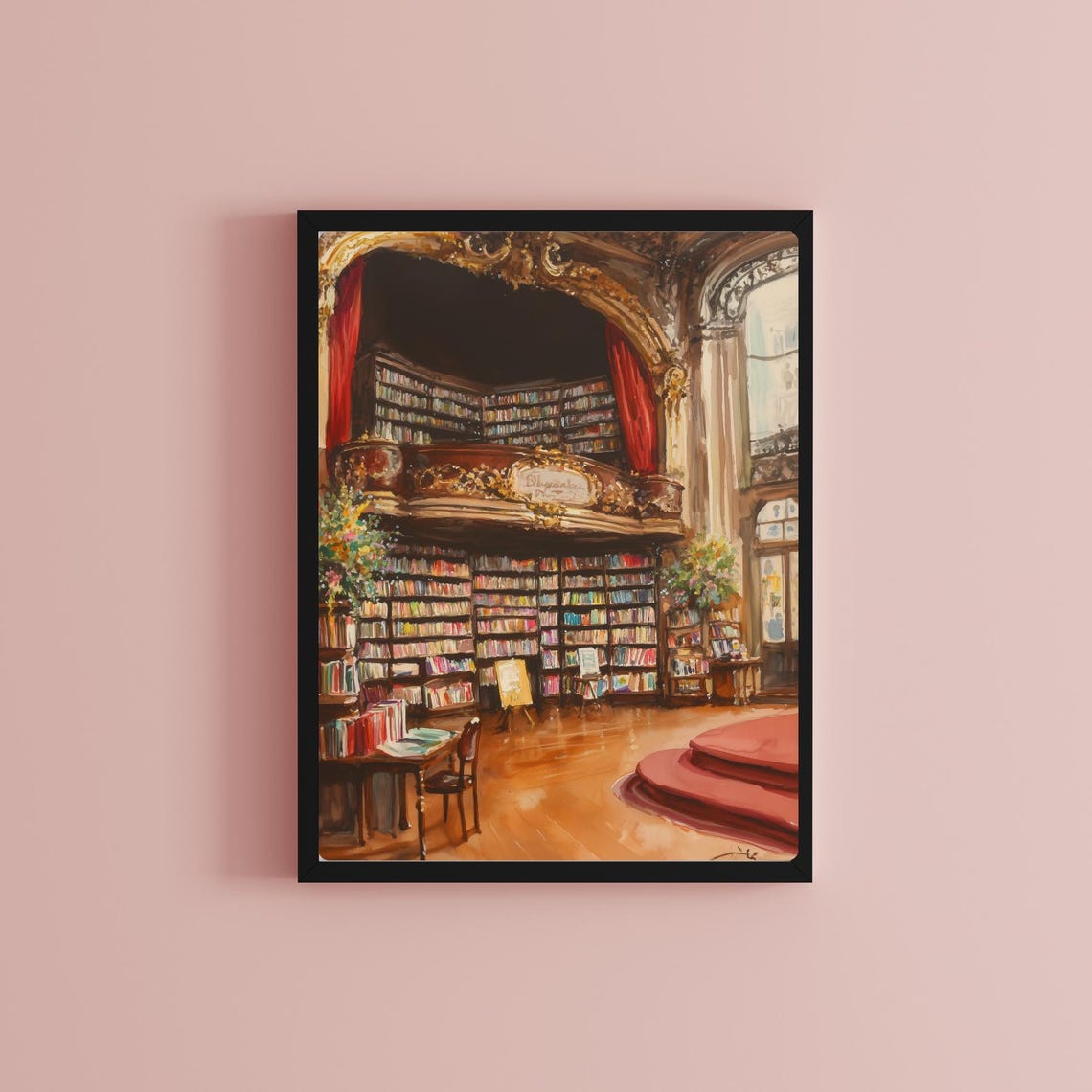 El Ateneo Grand Splendid Historic Bookstore Interior Art Poster - Image 2