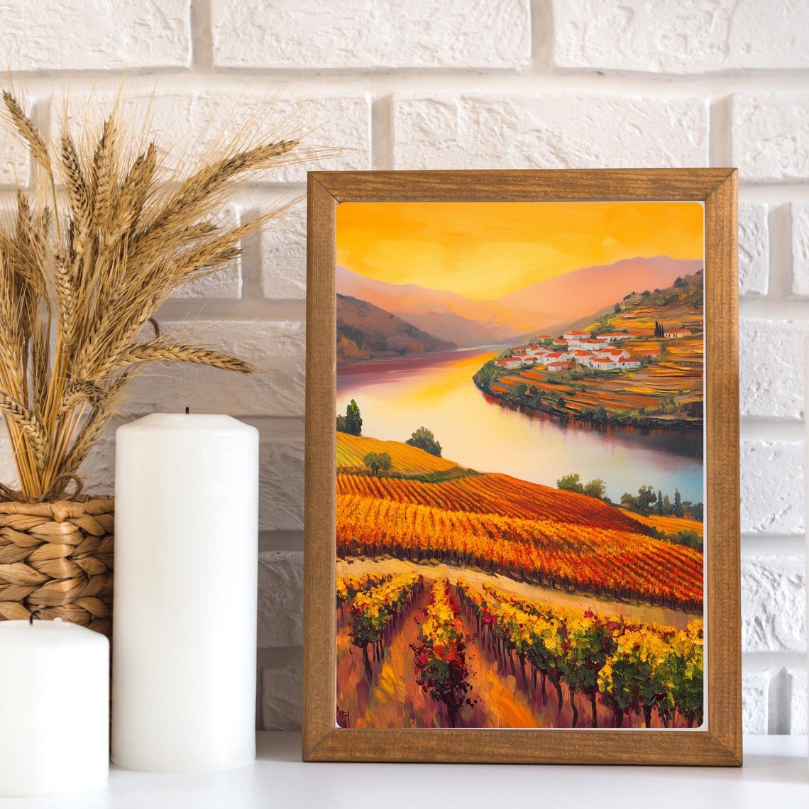 Douro Valley Portugal Sunset Terraced Vineyards River Valley Poster - Image 2