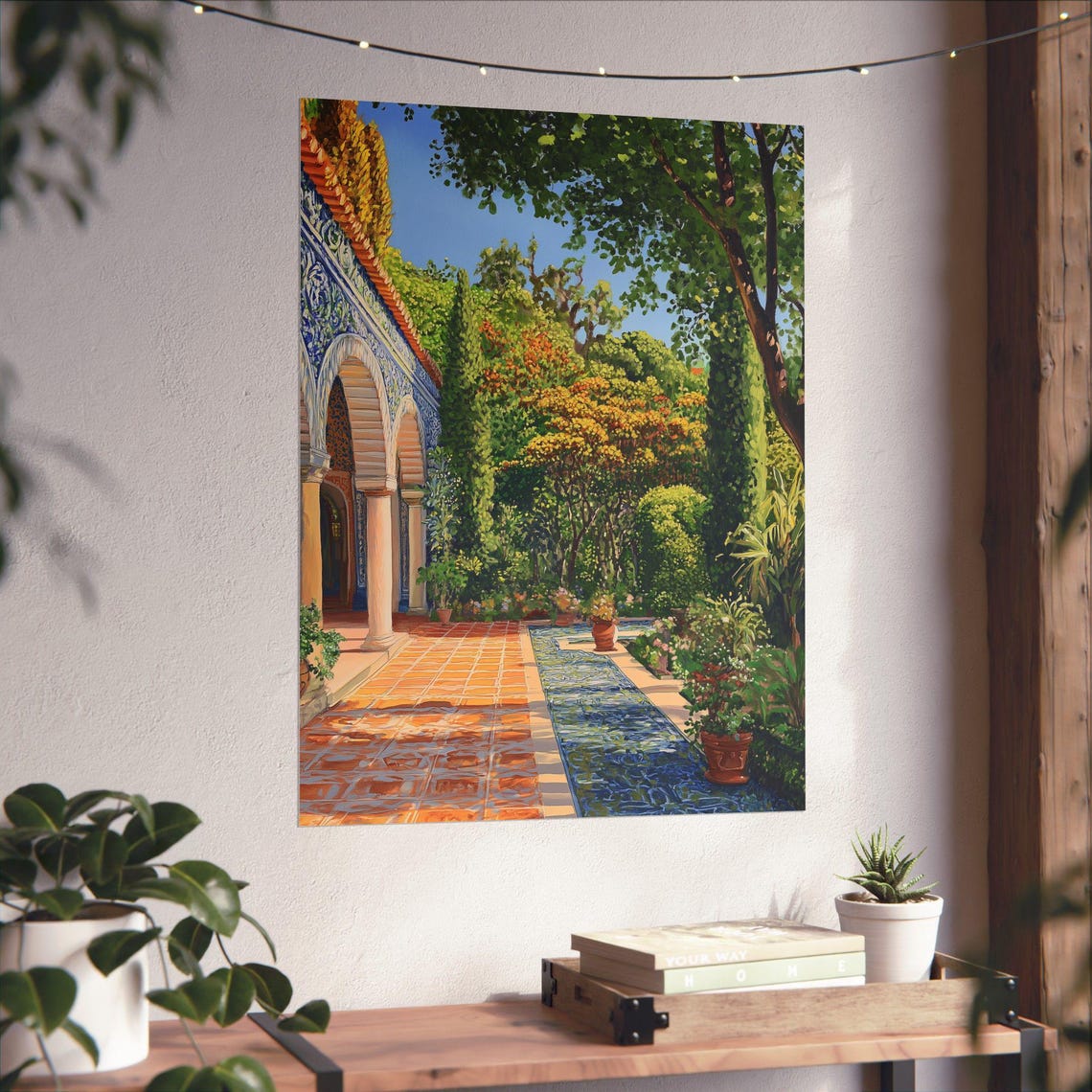 Palace Of Sintra Art Portuguese Garden Print Moorish Architecture Mediterranean Courtyard Azulejo Tile Art Palace Garden - Image 4