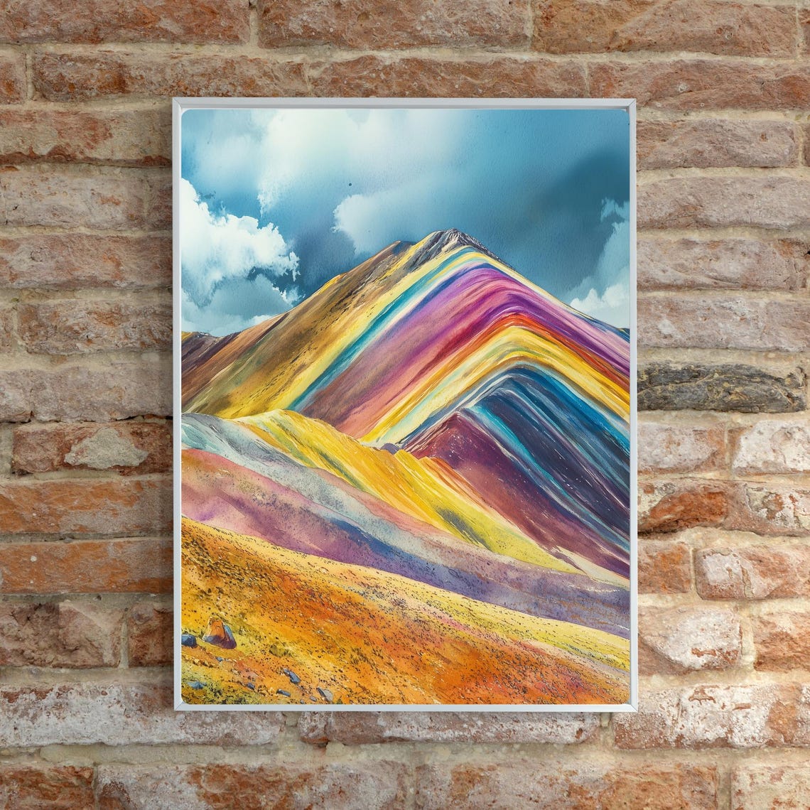 Rainbow Mountain Peru with Colorful Striped Andes Slopes Poster - Image 6