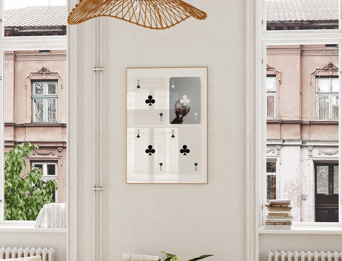 Lucky Girl Syndrome Ace Of Clubs Retro Art Print