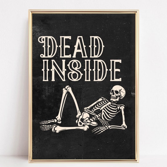 Halloween Decor Wall Art Funny Halloween Print Skeleton Art Halloween Poster Spooky Season Decorations Cute Halloween Decor Diy