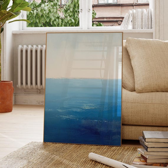 Mediterranean Inspired Print Matisse Style Fauvism Painting Modern Exhibition Ocean View Vibrant Landscape