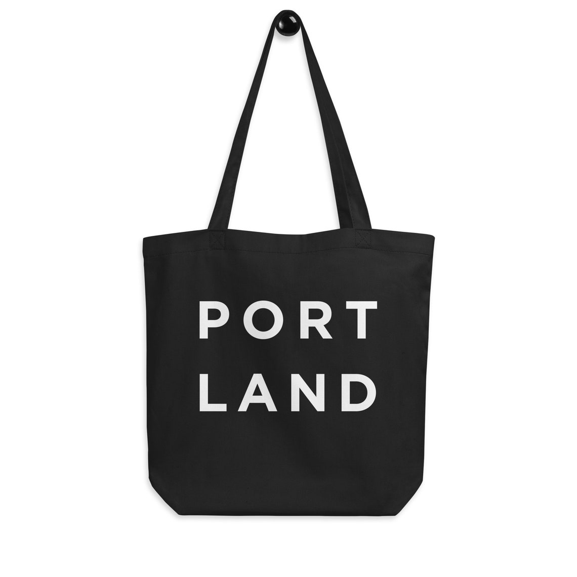 Portland Bold White on Black Stacked Typography City Pride Wall Art - Image 4