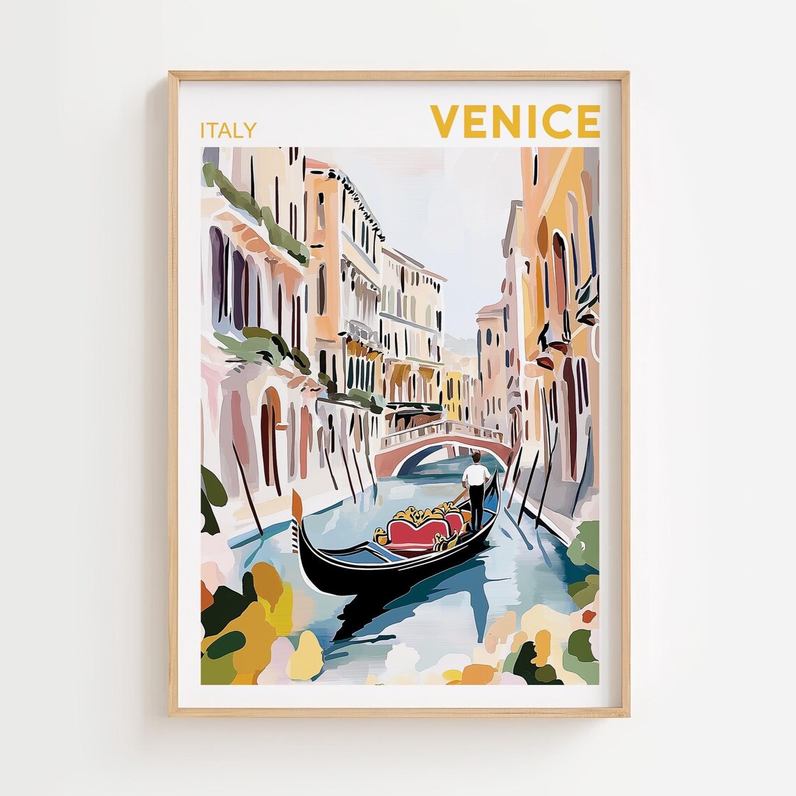 Venice Venezia Italy Watercolor Travel Poster